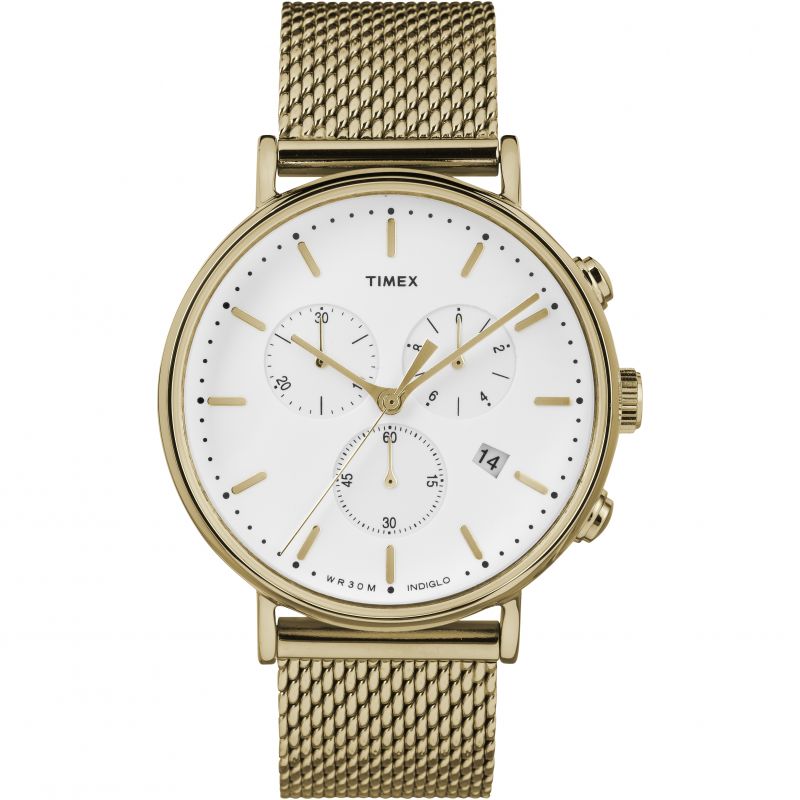 TIMEX Chronograph Quartz White Dial Men's Watch